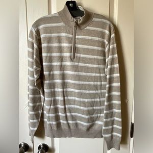 NWT Peter Millar stripped 1/4 zip